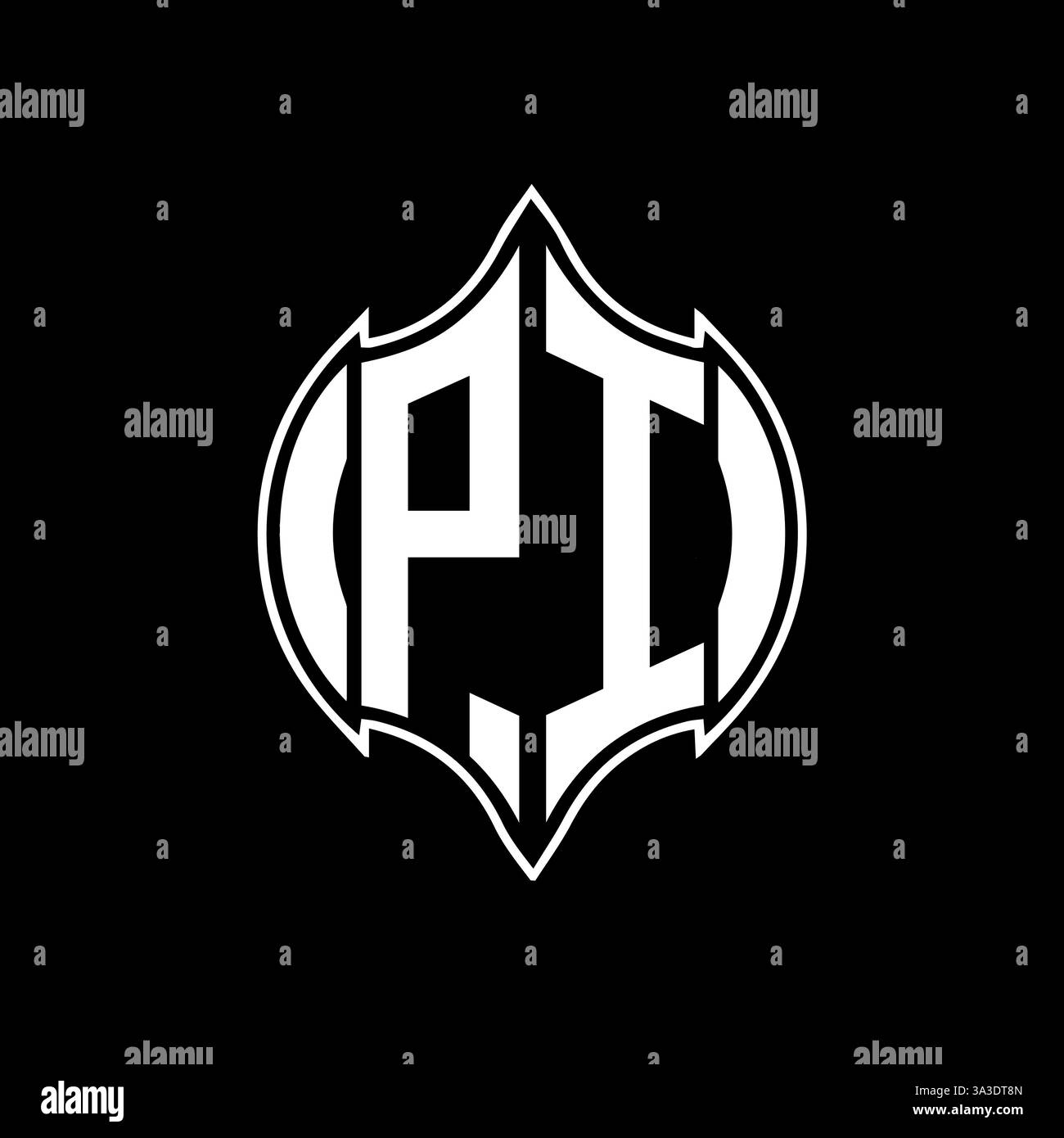 PI Unique modern flat abstract geometric initials vector letter logo design. PI monogram logo. Stock Vector
