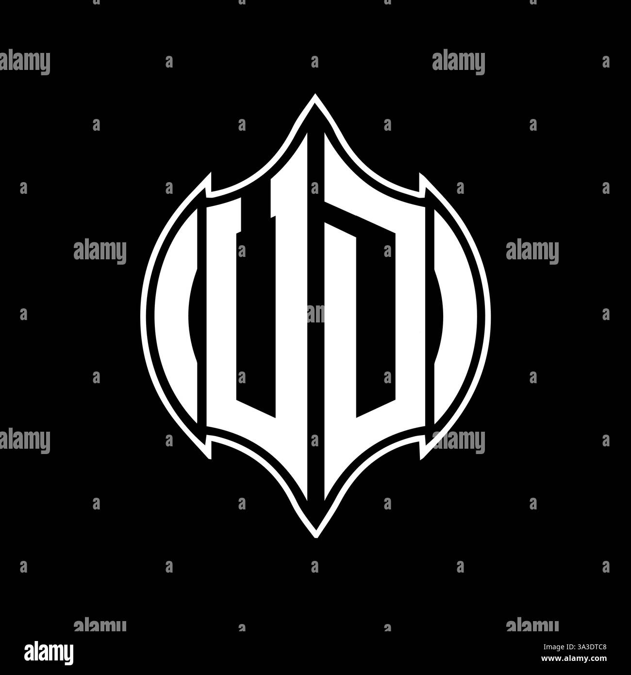 UD Unique modern flat abstract geometric initials vector letter logo design. UD monogram logo. Stock Vector