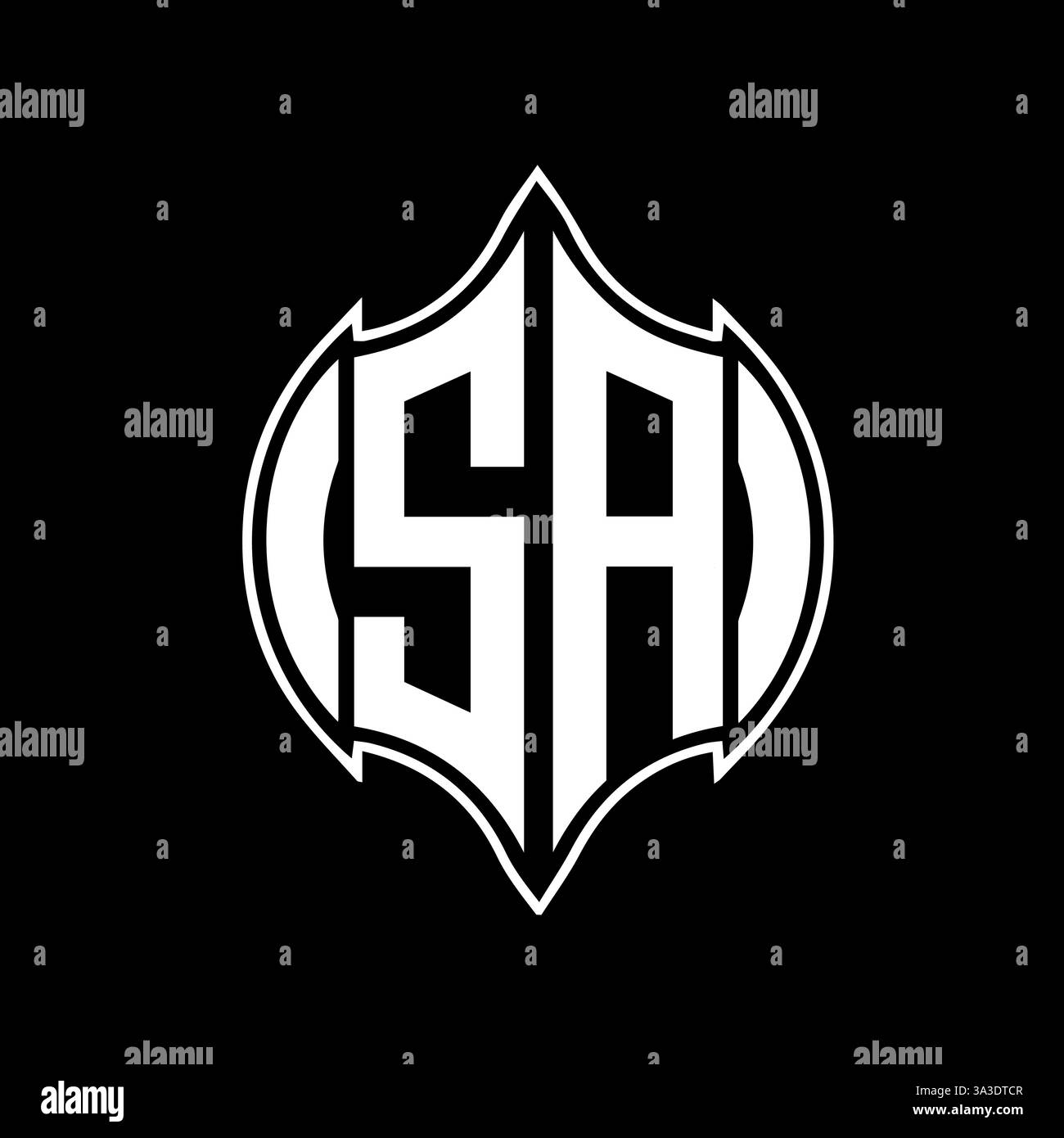 SA Unique modern flat abstract geometric initials vector letter logo design. SA monogram logo. Stock Vector
