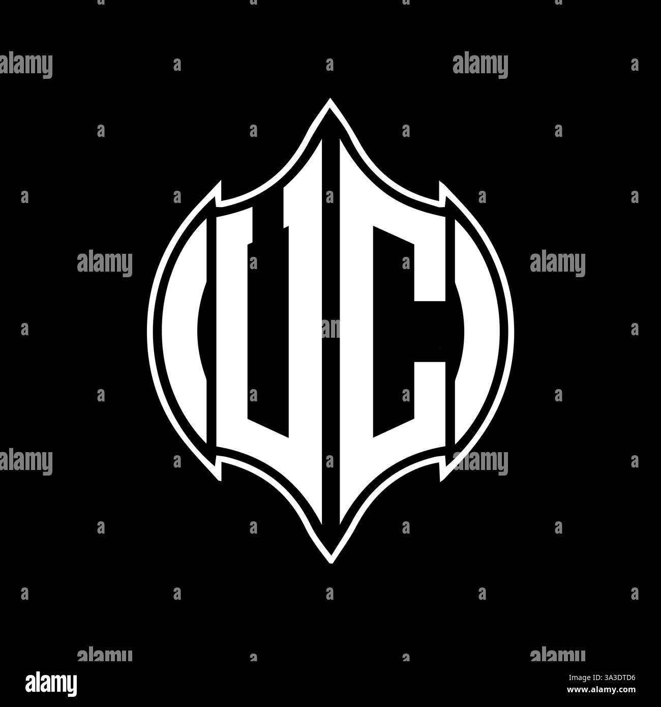 UC Unique modern flat abstract geometric initials vector letter logo design. UC monogram logo. Stock Vector