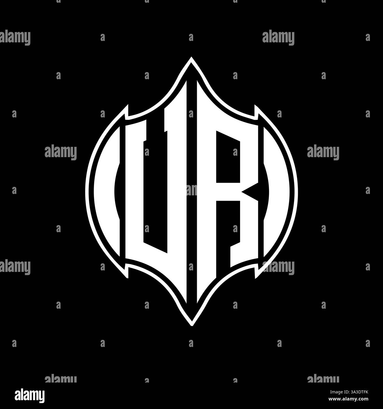 UR Unique modern flat abstract geometric initials vector letter logo design. UR monogram logo. Stock Vector