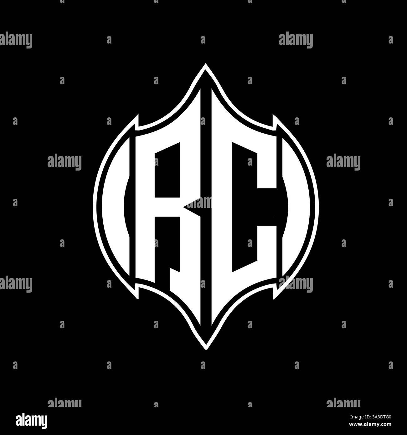 RC Unique modern flat abstract geometric initials vector letter logo design. RC monogram logo. Stock Vector