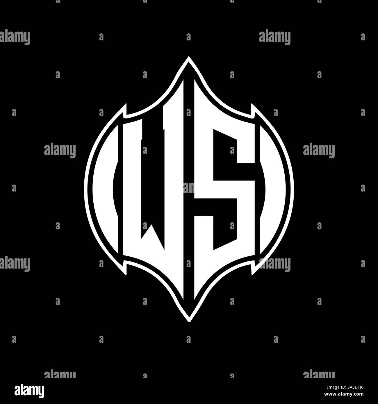 WS Unique modern flat abstract geometric initials vector letter logo design. WS monogram logo. Stock Vector