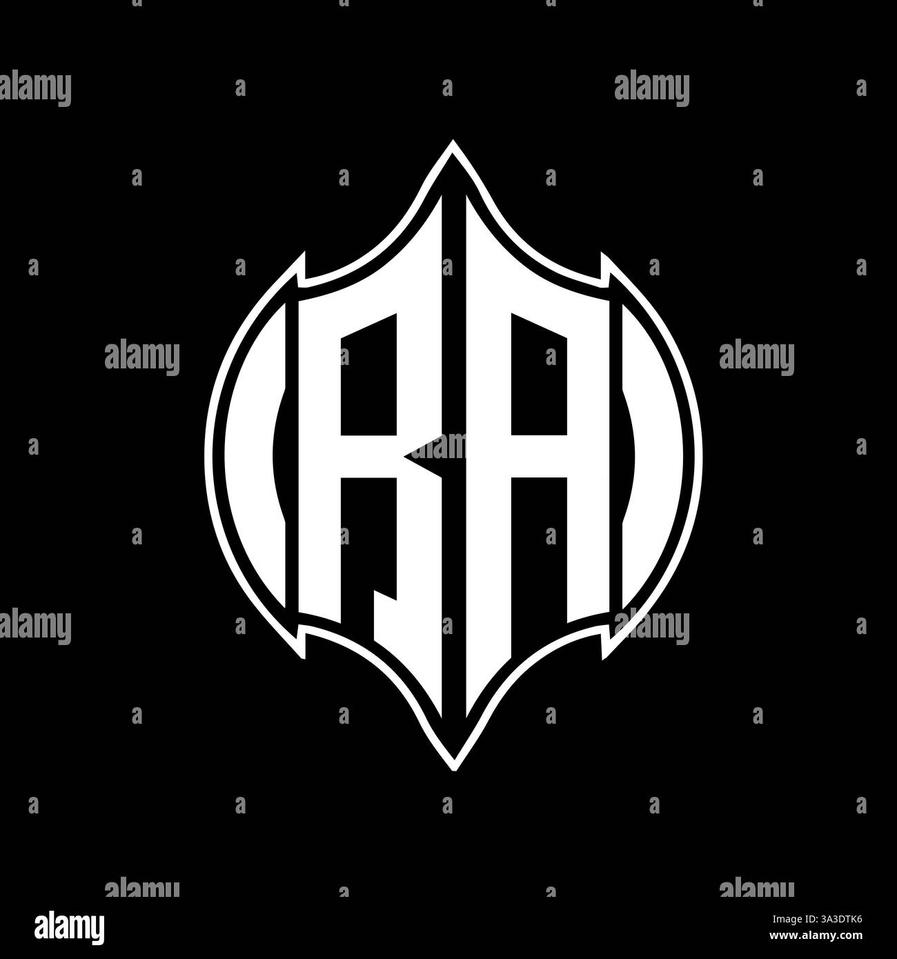 RA Unique modern flat abstract geometric initials vector letter logo design. RA monogram logo. Stock Vector