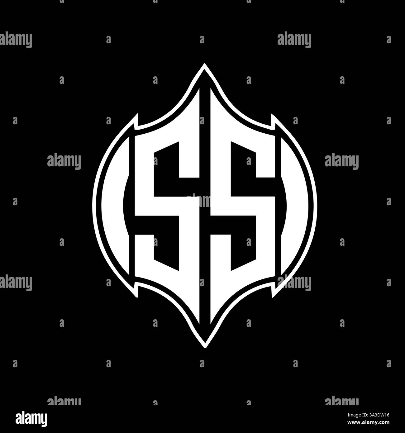 SS Unique modern flat abstract geometric initials vector letter logo design. SS monogram logo. Stock Vector
