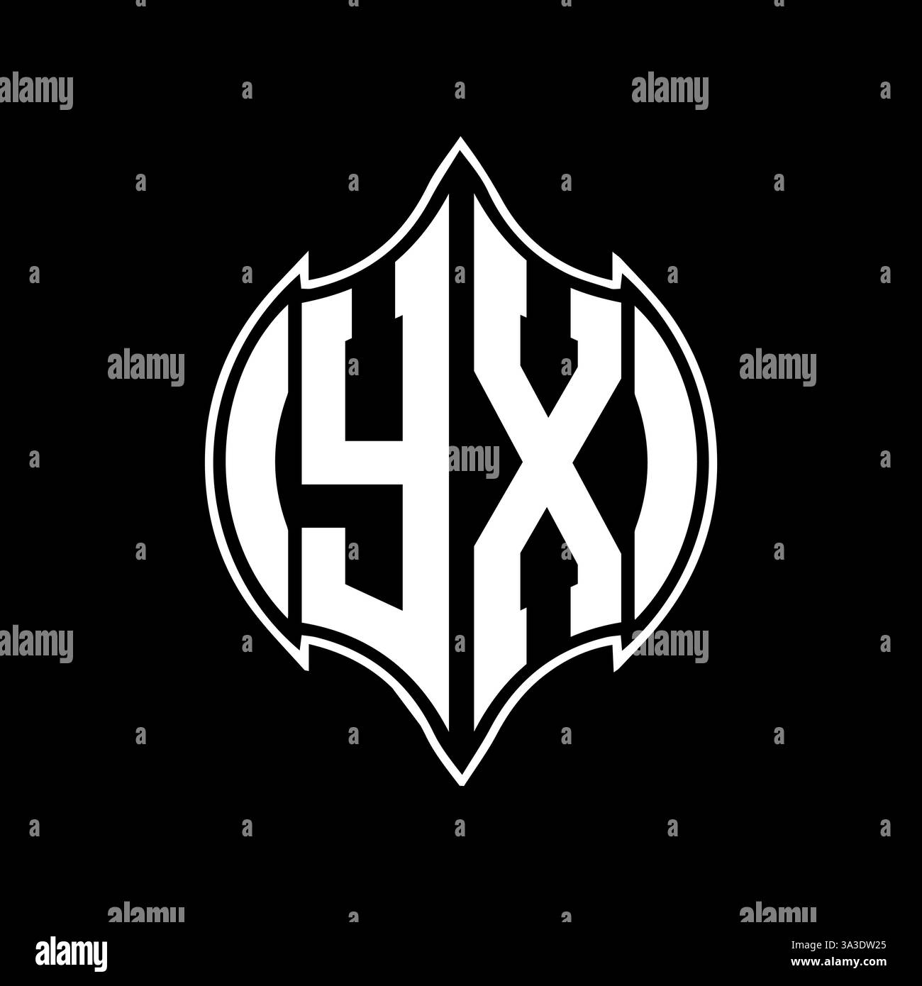 YX Unique modern flat abstract geometric initials vector letter logo design. Stock Vector
