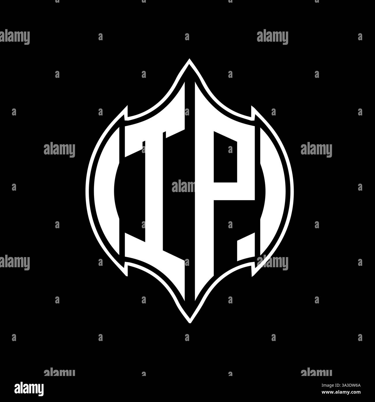 TP Unique modern flat abstract geometric initials vector letter logo design. Stock Vector
