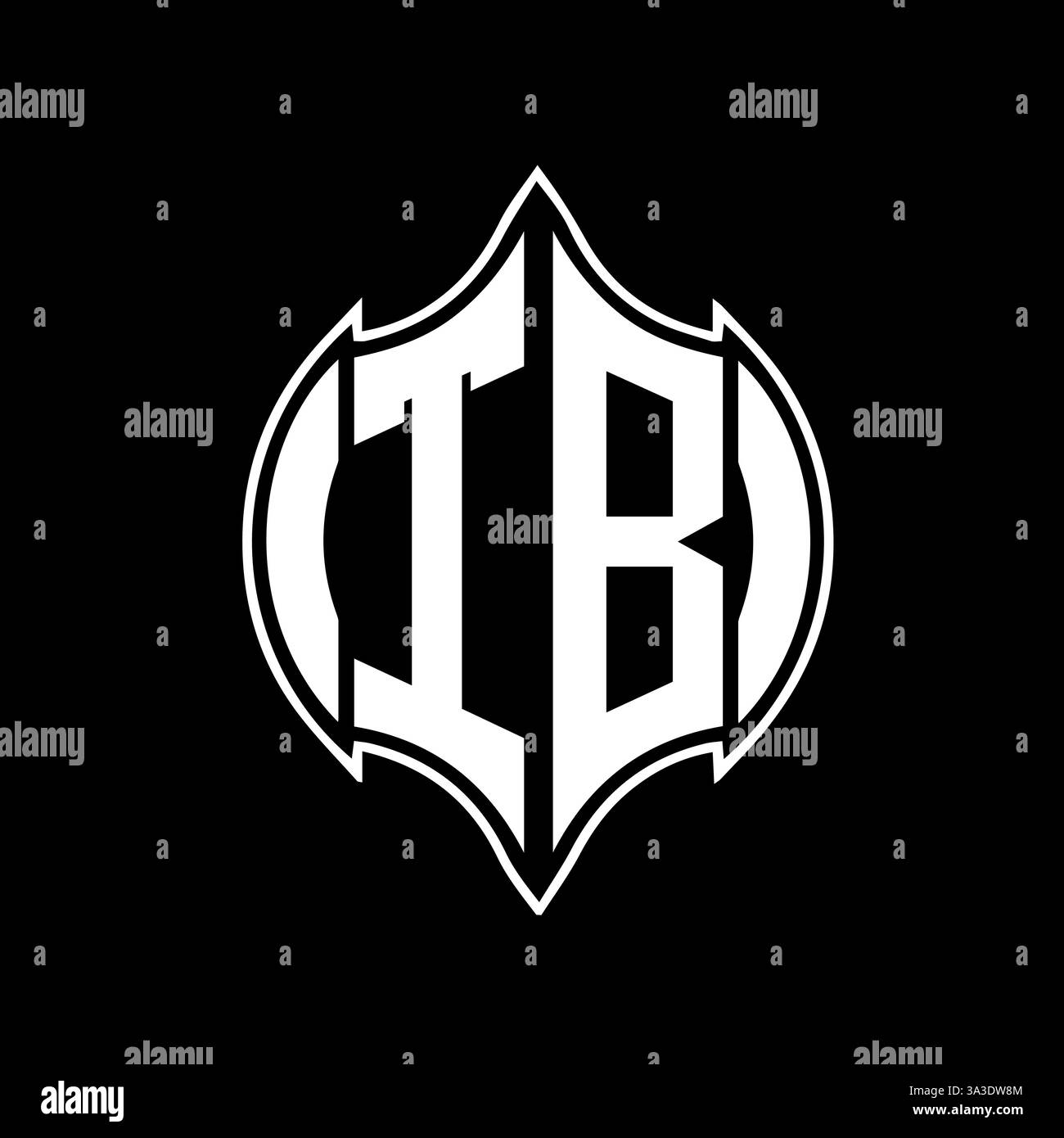 TB Unique modern flat abstract geometric initials vector letter logo design. Stock Vector