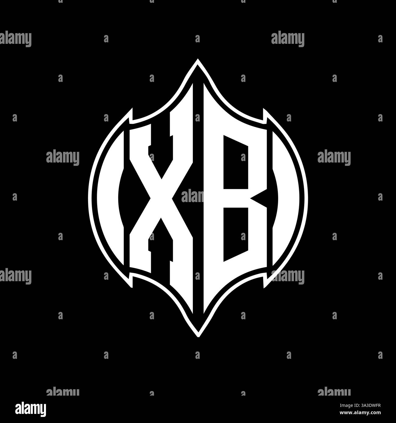 XB Unique modern flat abstract geometric initials vector letter logo design. Stock Vector