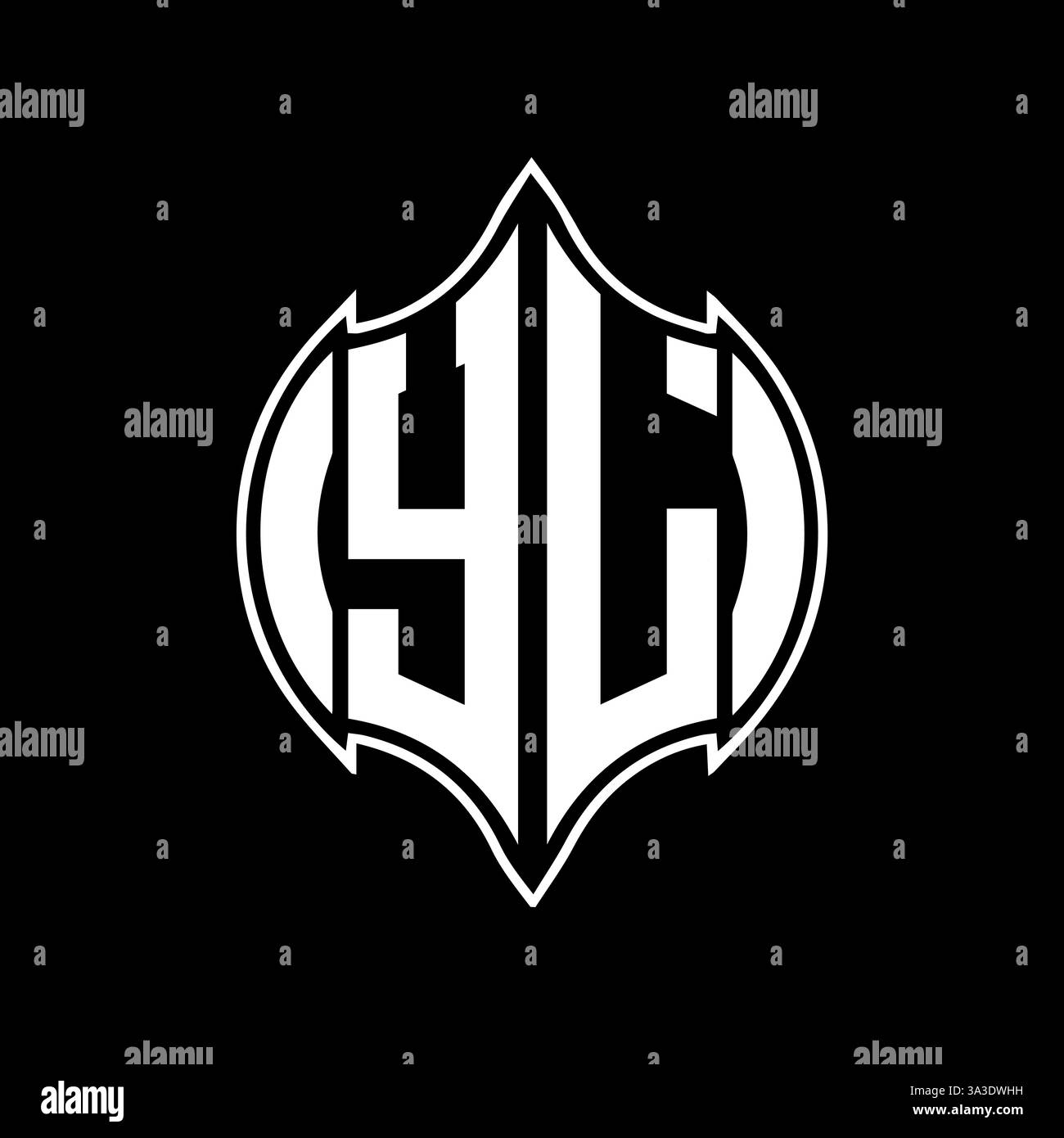 YL Unique modern flat abstract geometric initials vector letter logo design. Stock Vector