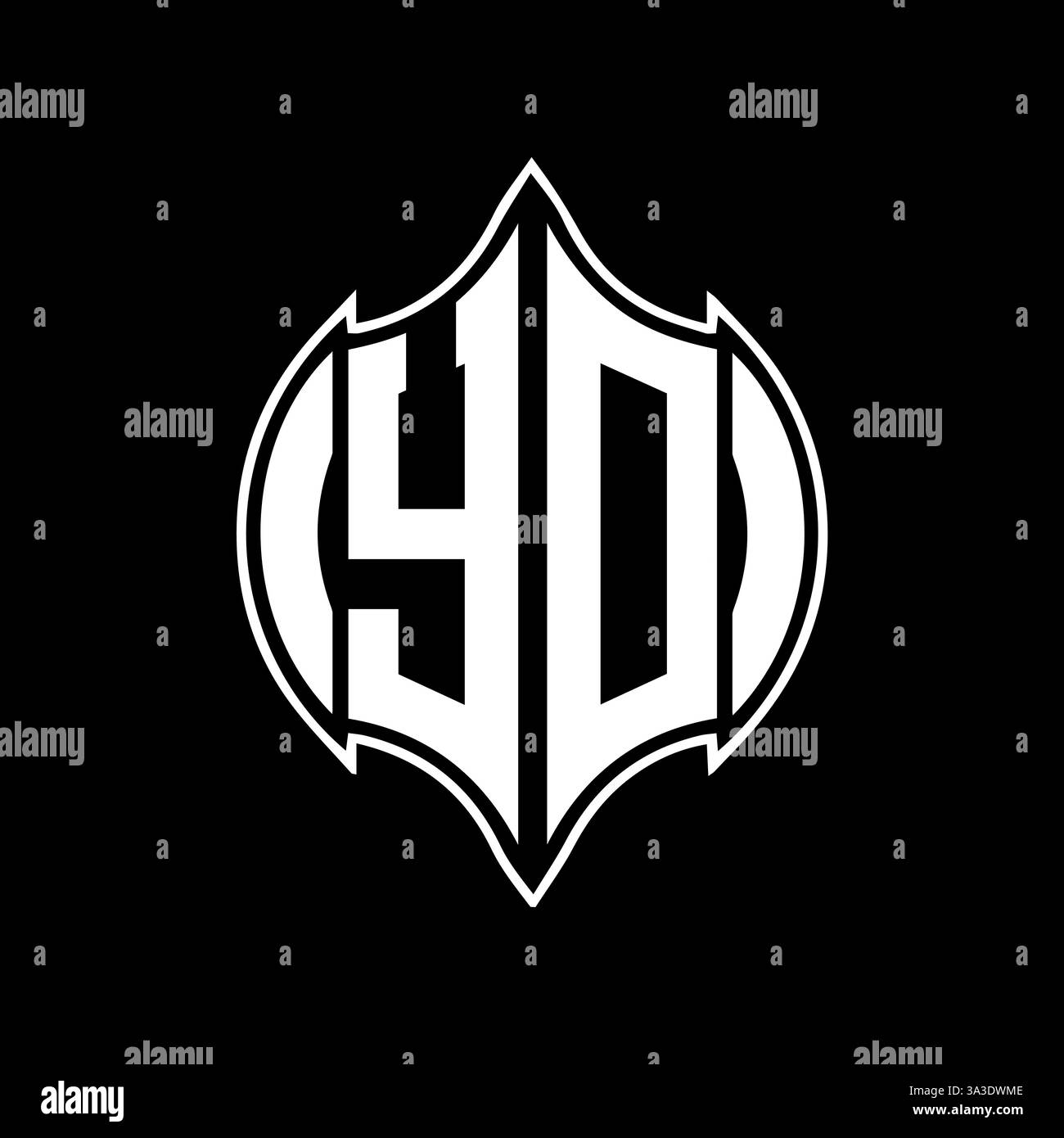 YO Unique modern flat abstract geometric initials vector letter logo design. Stock Vector