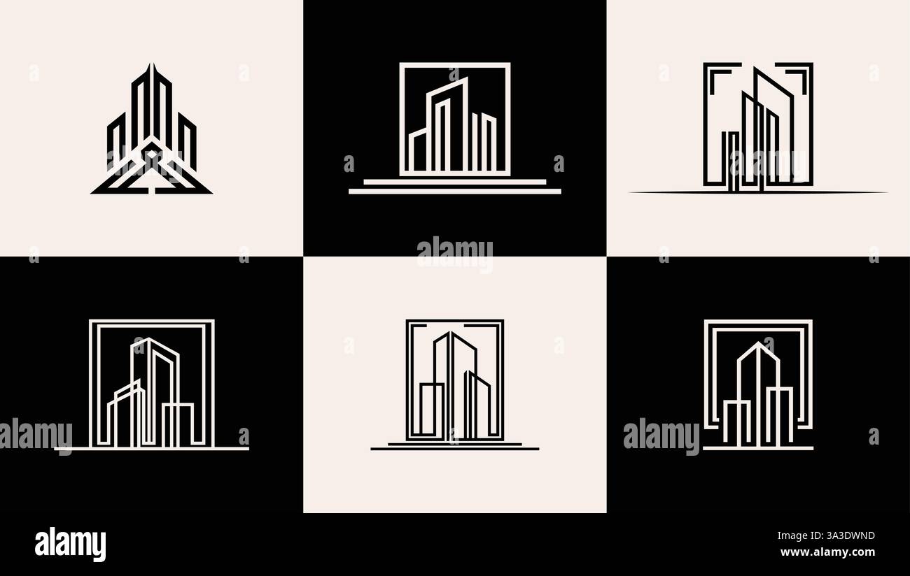 Real este icon vacktro file Stock Vector