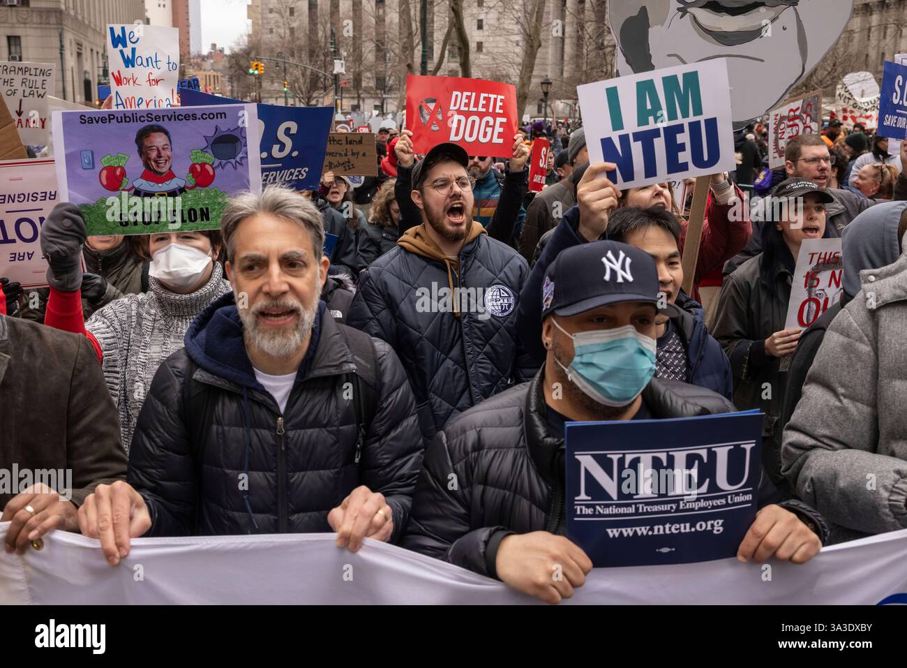 People march during a 