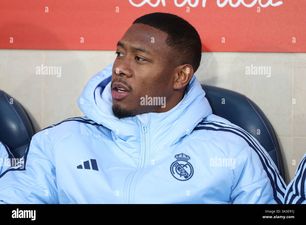 David Alaba of Real Madrid looks on during the Spanish league, LaLiga ...