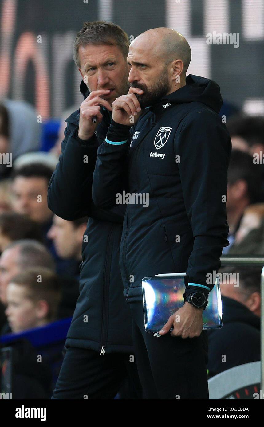 15th March 2025; Goodison Park, Liverpool, England; Premier League Football, Everton versus West