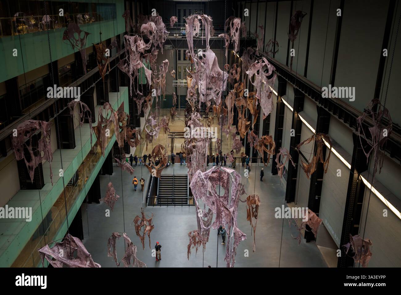 LONDON, UK.  15th  February 2025. Tate Modern Museum. Hyundai Commission: Mire Lee: Open Wound, Installation View. Stock Photo
