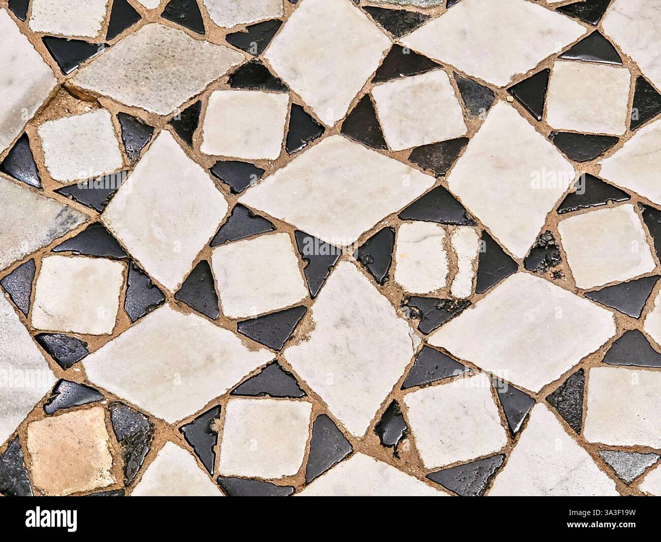 Old ceramic black and white background Stock Photo