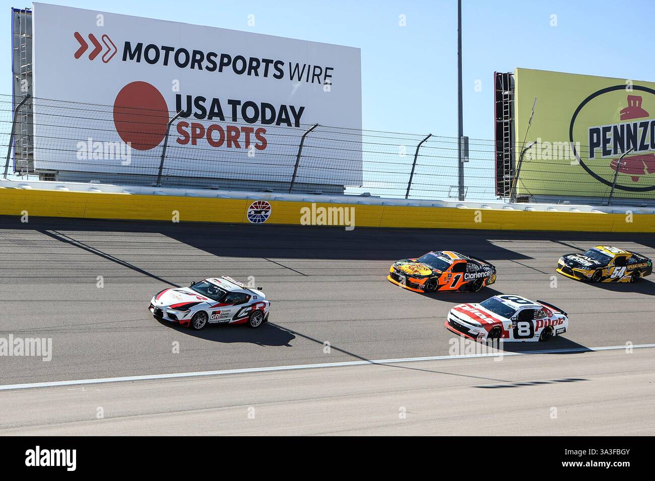 LAS VEGAS, NV - MARCH 15: The Toyota Supra pace car leads cars on the ...