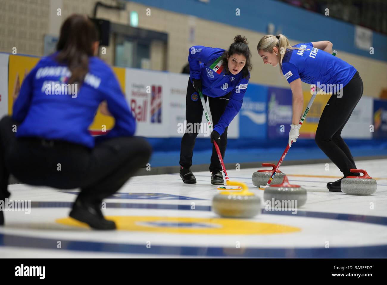 Italy's Elena Mathis and Italy's Angela Romei sweep against Japan ...