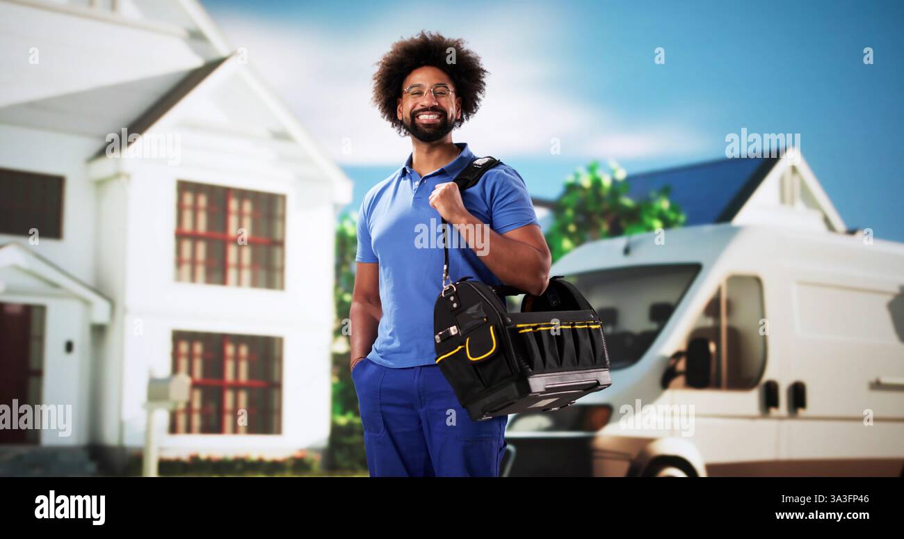 African american worker carries hi-res stock photography and images - Alamy
