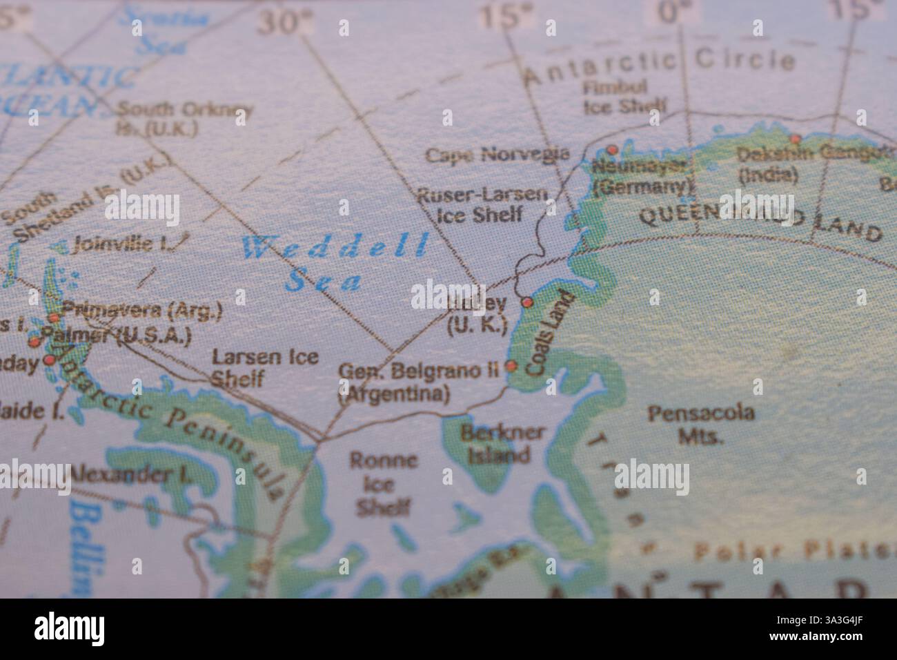 Hailey (U.K.) On The World Map Colorful Geo Political World Map Stock ...