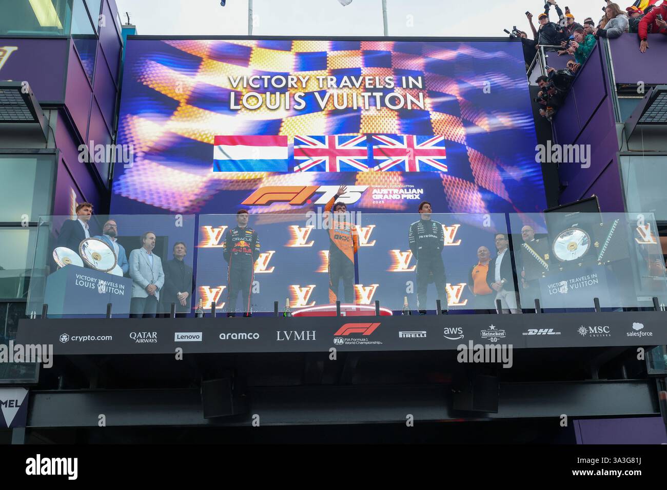 Louis Vuitton Racing Melbourne, Australia. 16th March, 2025. PODIM OF THE RACE - Formula 1 ...