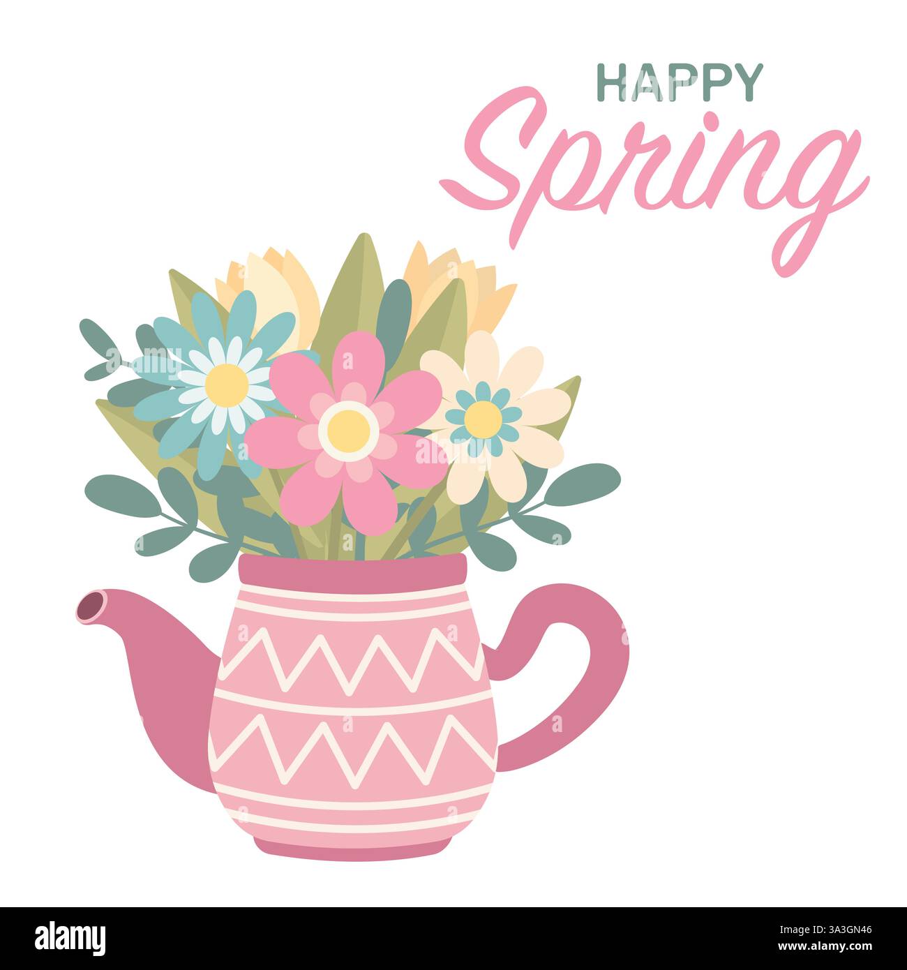 Spring flowers text gardening Stock Vector Images - Alamy