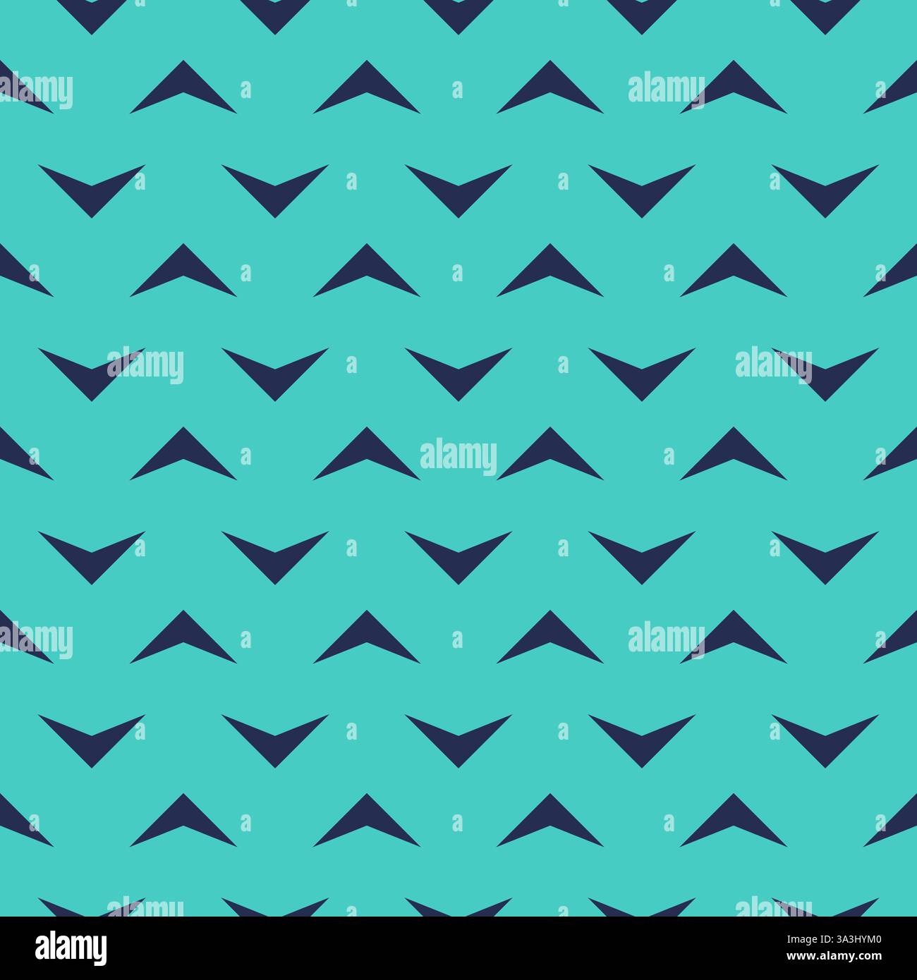 Arrow seamless pattern. Geometric blue arrows. Repeating geometry line green background. Repeated angular backdrop. Abstract triangle texture prints Stock Vector