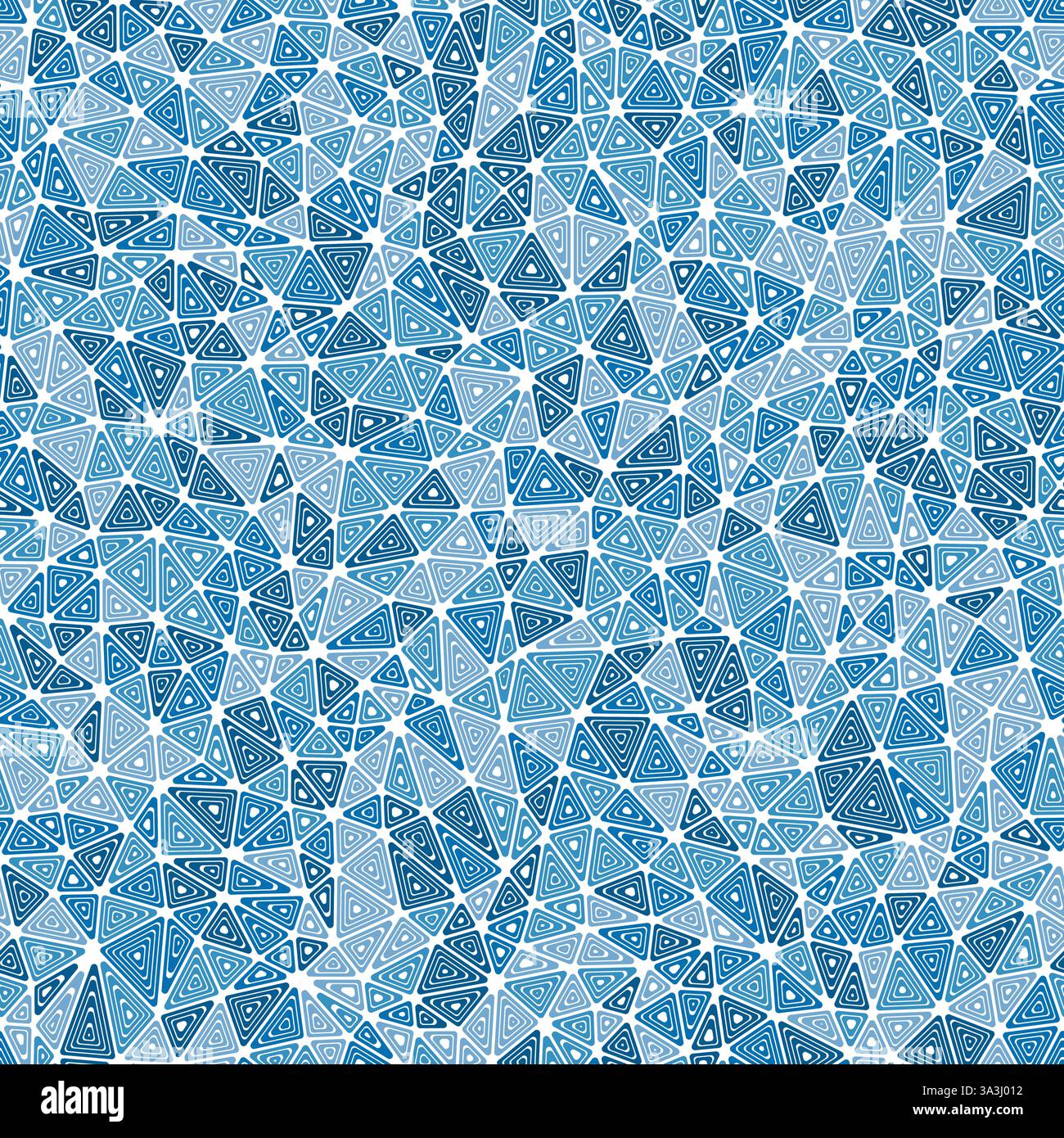 Tileable abstract background. Multiple repeated inner triangles. Small triangles size. Multiple colors style. Seamless pattern. Trending vector tiles. Stock Vector