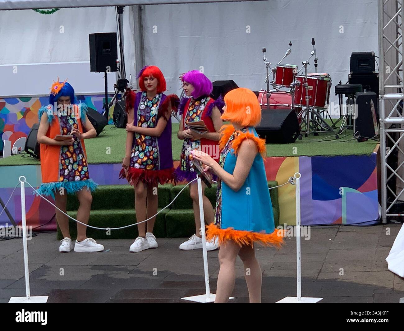 Tenerife Carnival Canary Islands Spain weather hot sunny people happy friendly drink drinking style type tourism tourists restaurant food eating out - Smartphone Captured Stock Image