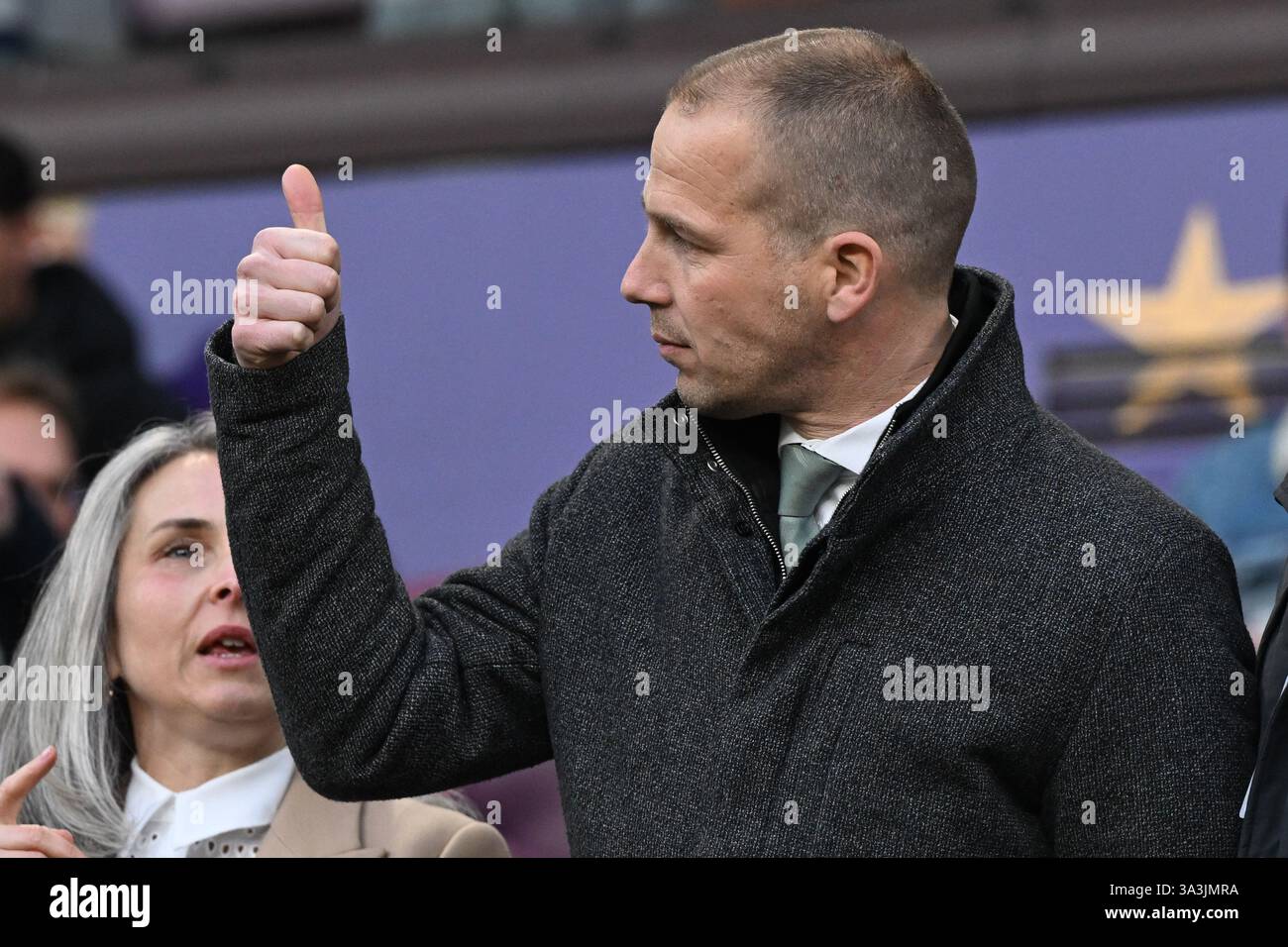 Anderlecht, Belgium. 16th Mar, 2025. Rembert Vromant of Cercle pictured ...