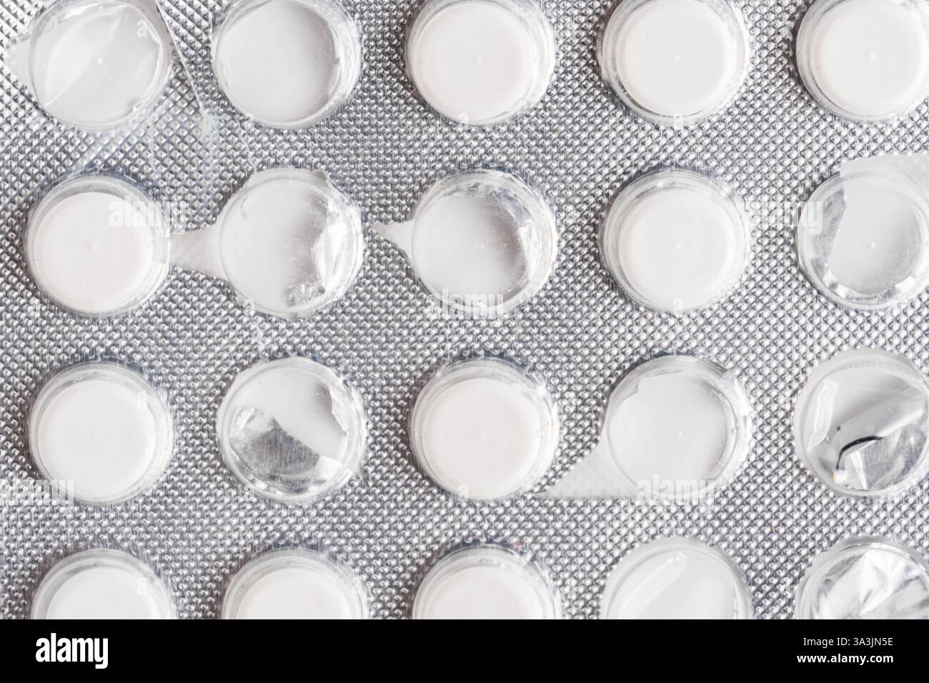 Closeup of pills in blister pack Stock Photo