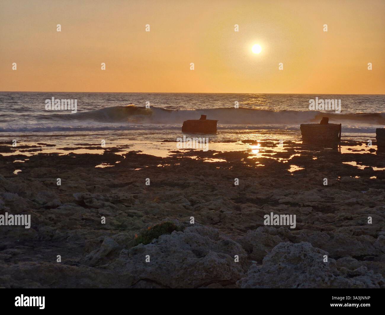 Sunset over Chlorakas Pafos Cyprus - Smartphone Captured Stock Image