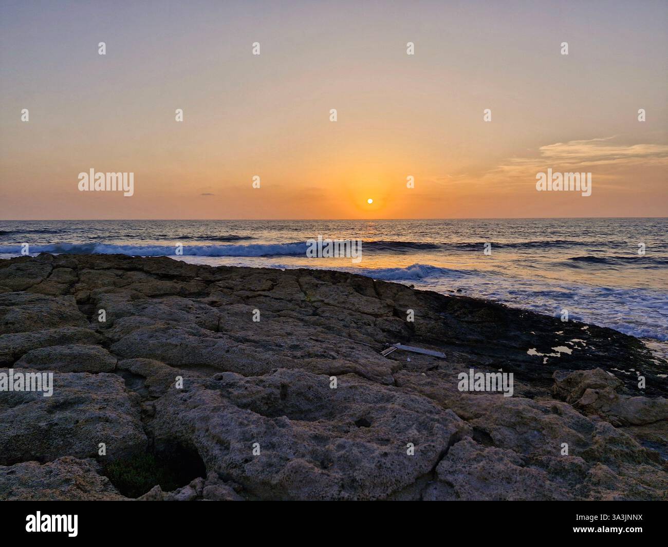 Sunset over Chlorakas Pafos Cyprus - Smartphone Captured Stock Image