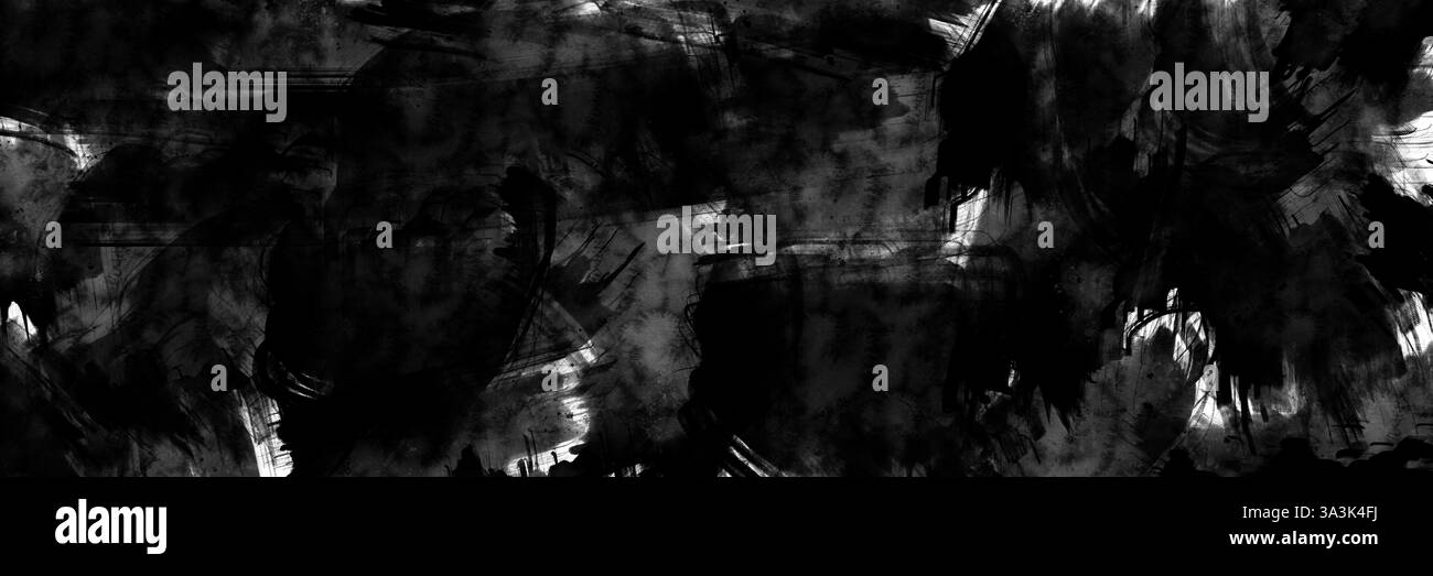 Dynamic Black and White Abstract Brush Strokes Art That Captivates and ...
