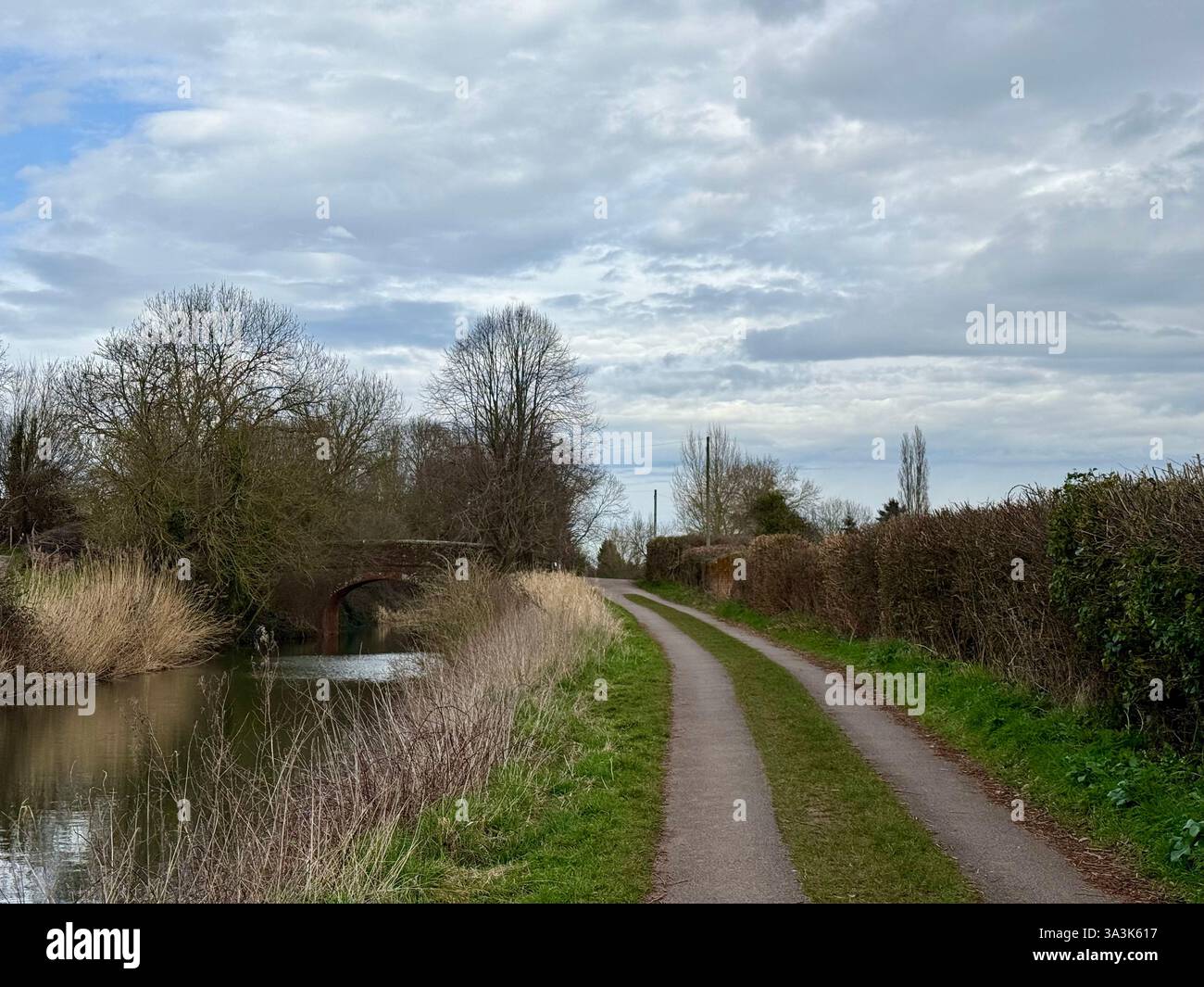 Bridge over the Bridgewater and Taunton Canal, Somerset - Smartphone Captured Stock Image