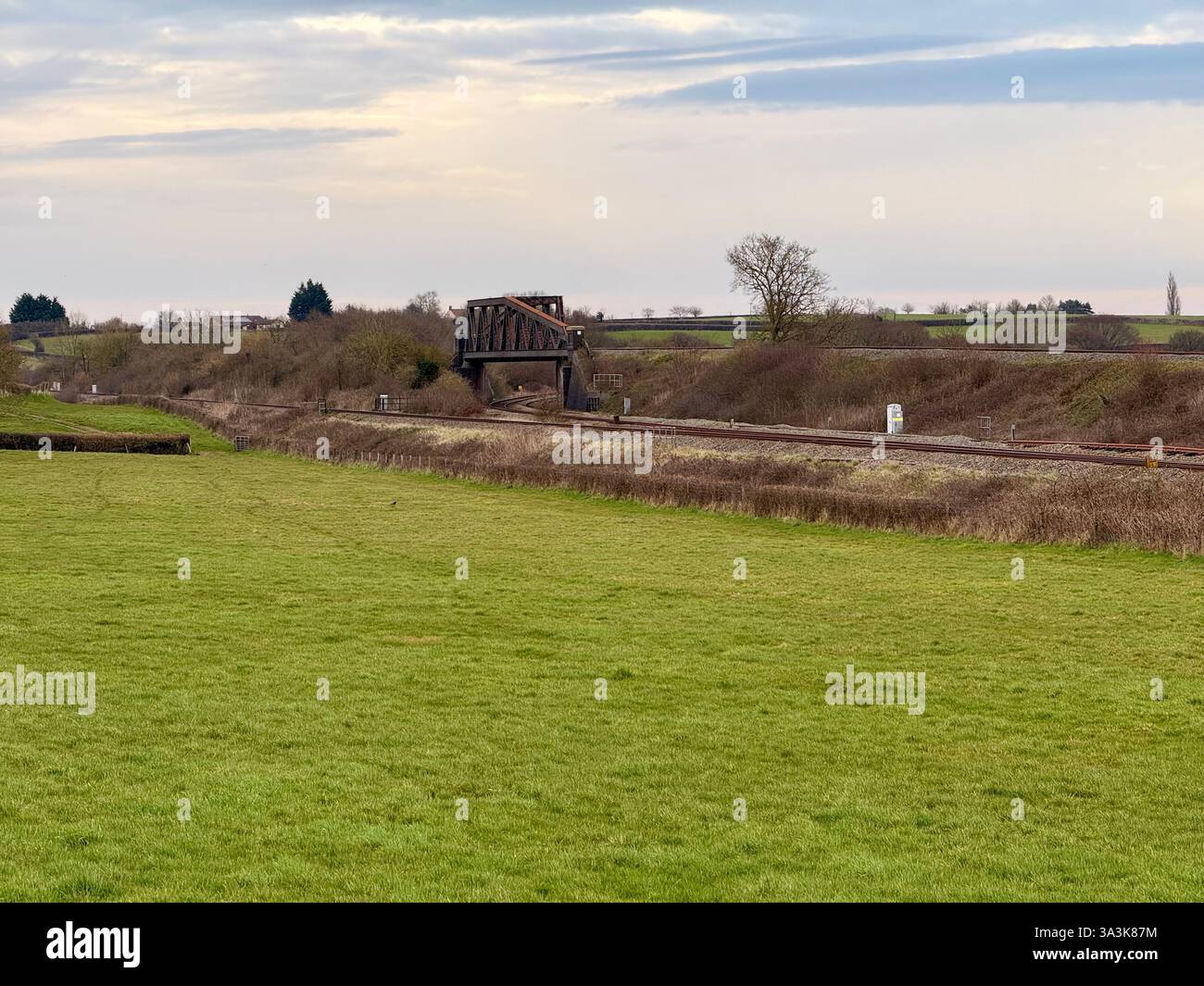 Cogload Junction near Taunton, a key railway junction on the Great Western Main Line - Smartphone Captured Stock Image