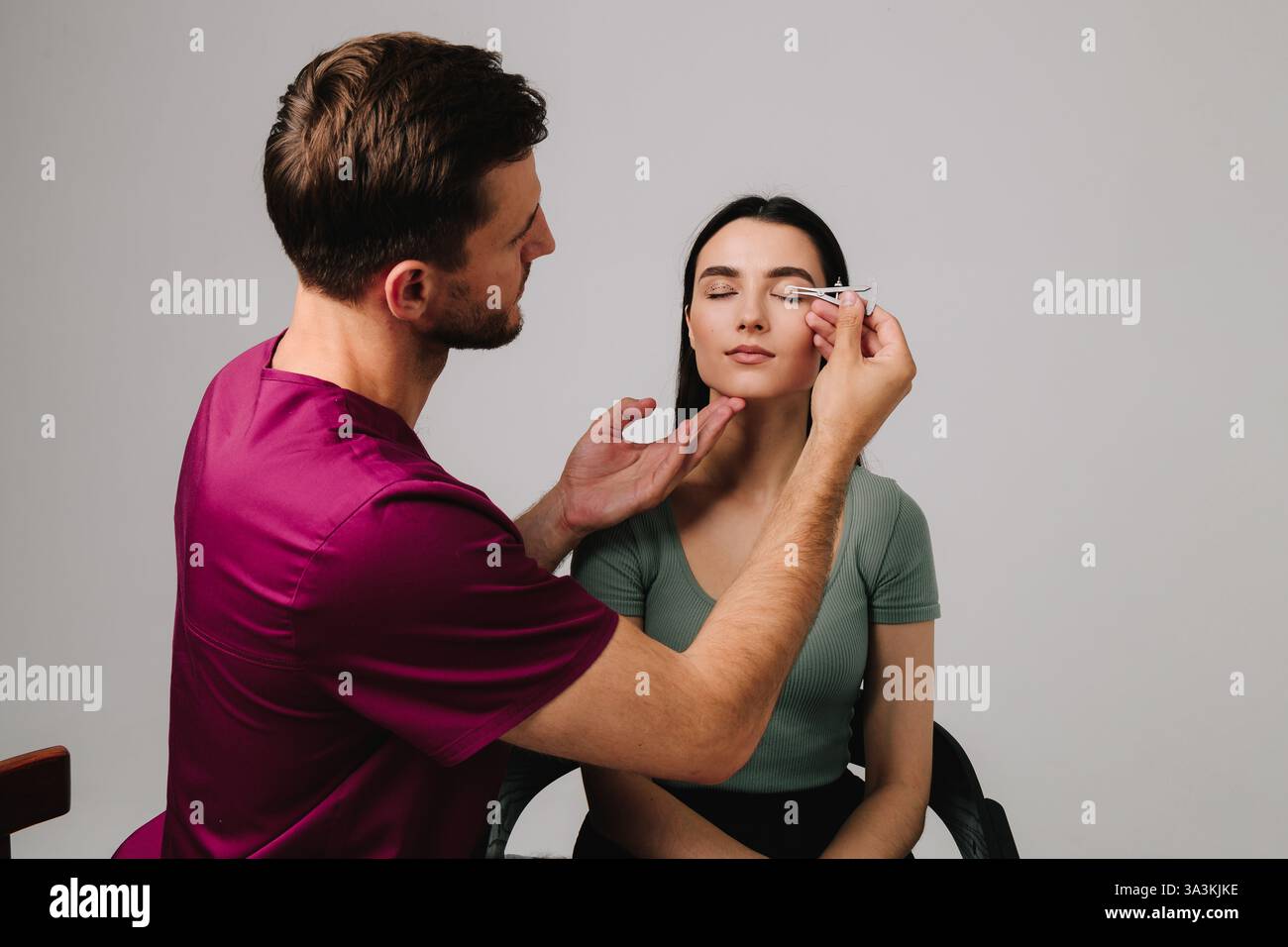 Draw Rope Eye Lids Preparing for blepharoplasty to correct droopy eye lids. Upper ...