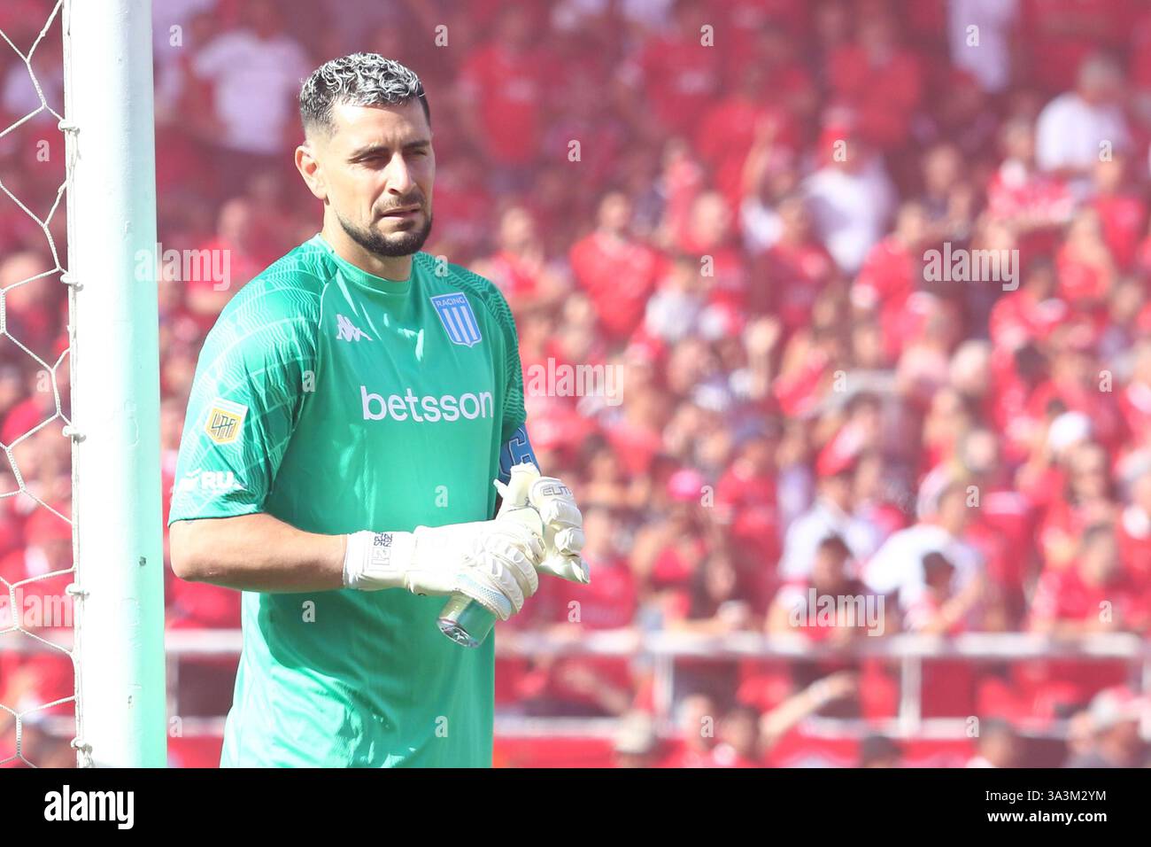 Argentina. 16th Mar, 2025. Buenos Aires, 16.03.2025: Gabriel Arias of Racing Club during the match for 10th round of Argentinian League at Ricardo E. Bochini Stadium ( Credit: Néstor J. Beremblum/Alamy Live News Stock Photo