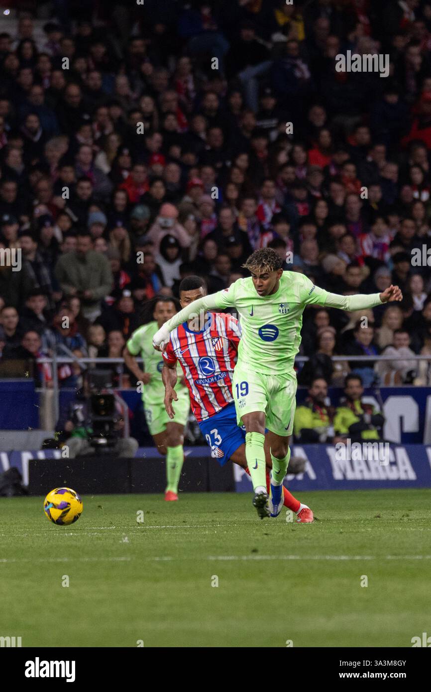 Madrid, Spain. 16th Mar 2025. Lamine Yamal during Atletico de Madrid