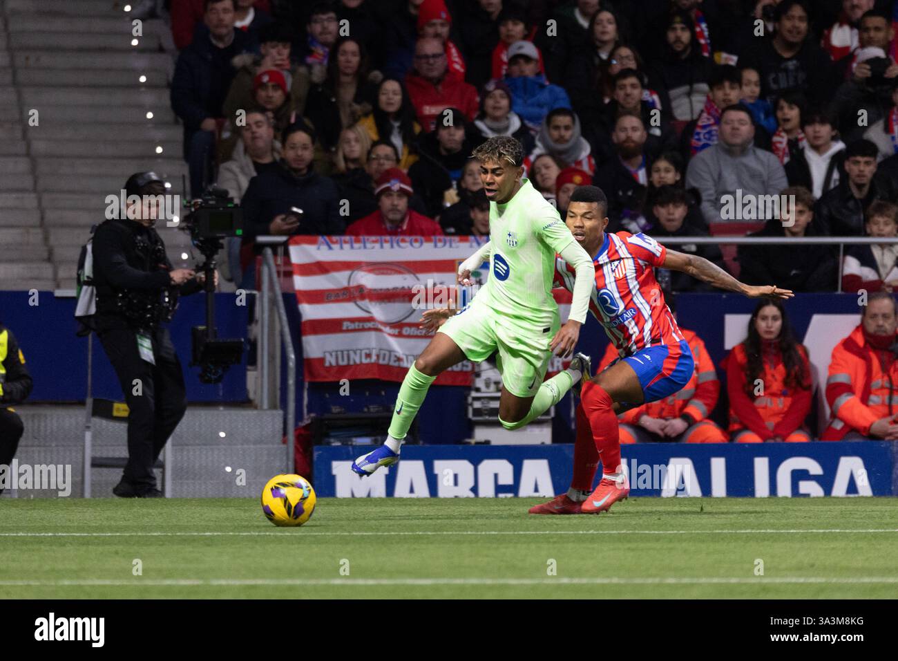 Madrid, Spain. 16th Mar 2025. Lamine Yamal during Atletico de Madrid