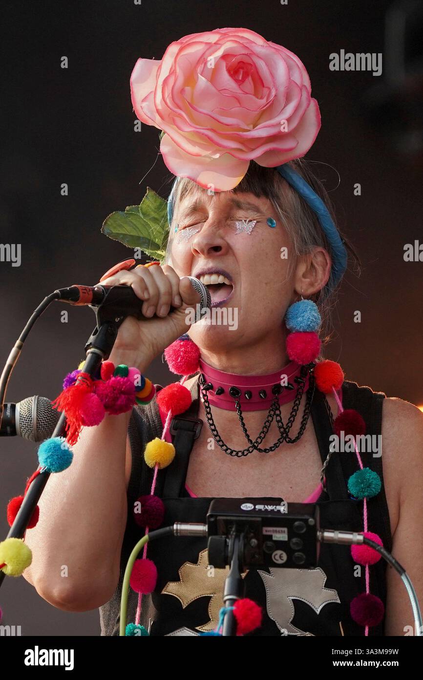 Colombian pop/rock singer Andrea Echeverri of Aterciopelados, performs ...