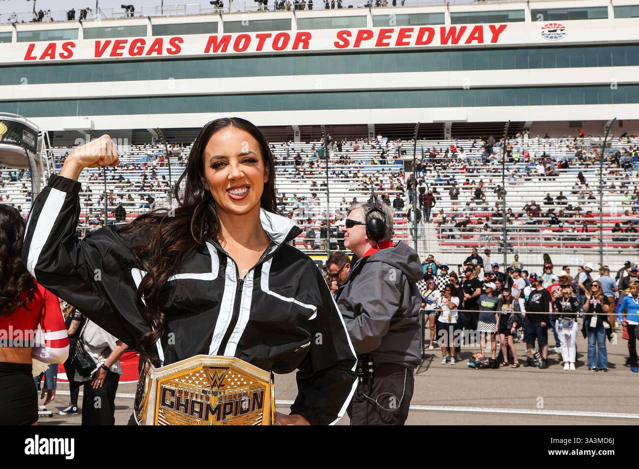LAS VEGAS, NV - MARCH 16: WWE Champion Chelsea Green, Pennzoil 400 Pace ...