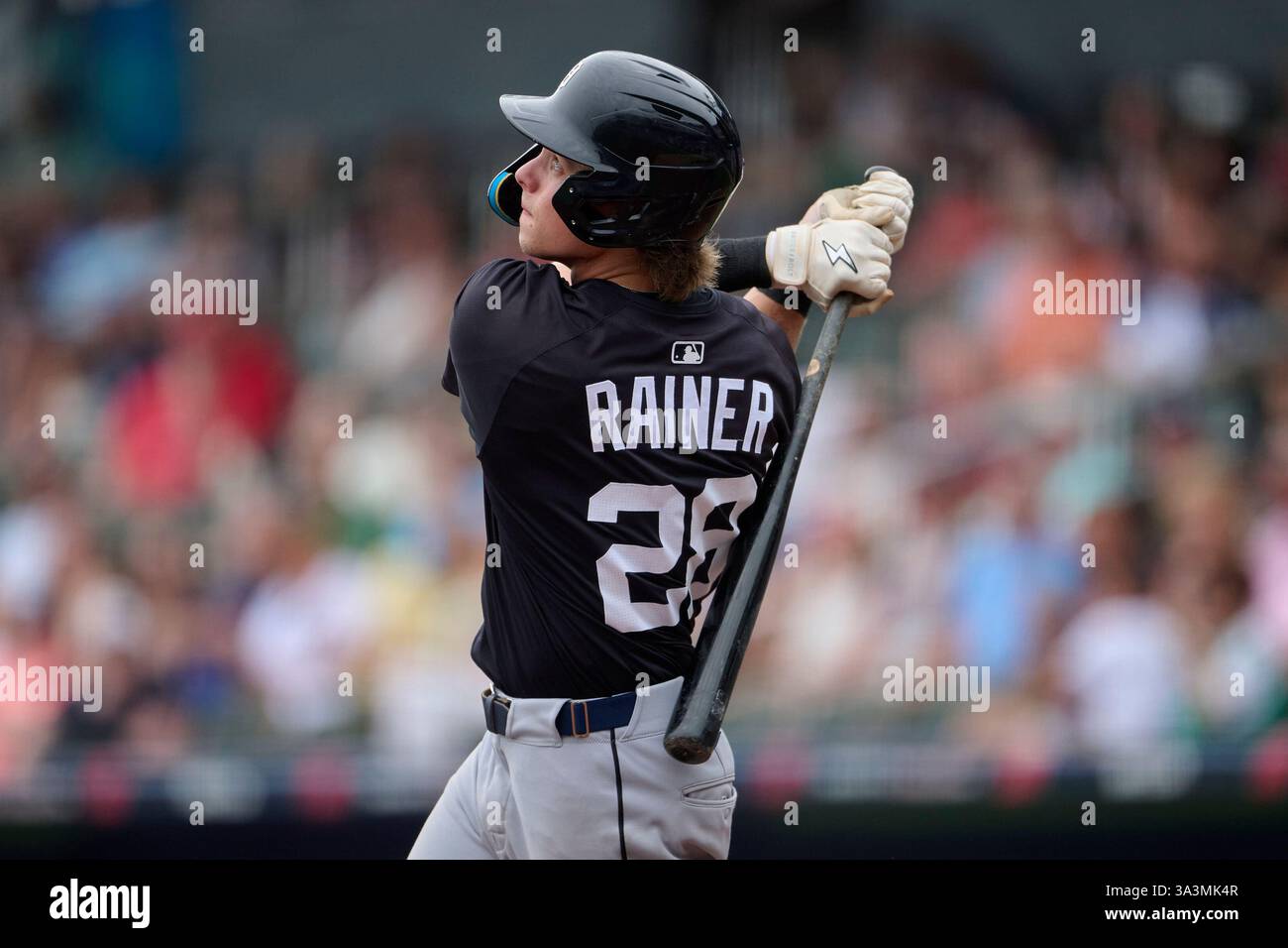 Detroit Tigers Bryce Rainer (28) at bat during an MLB Spring Breakout ...