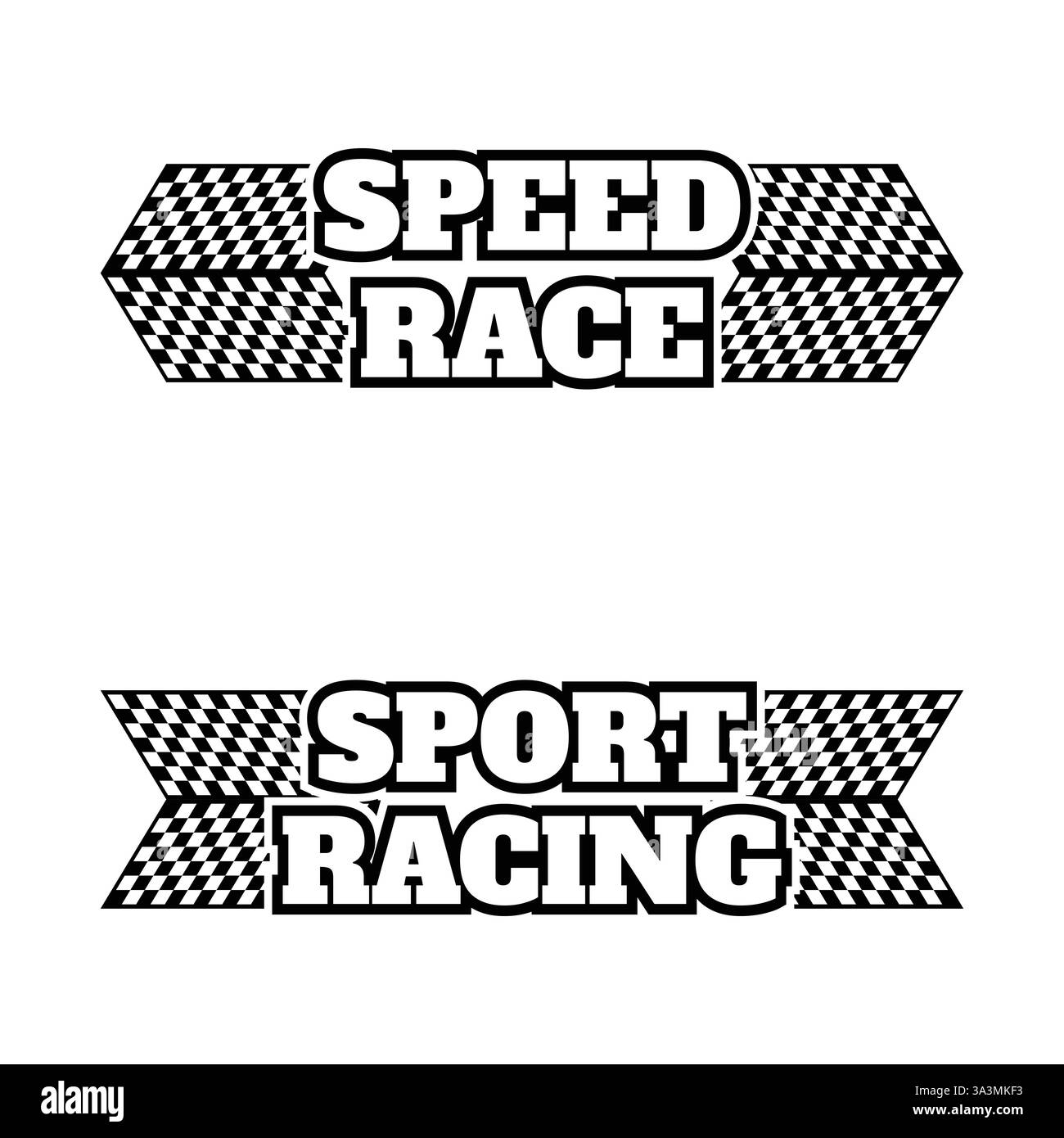 Sport race logo banners Stock Vector Image & Art - Alamy