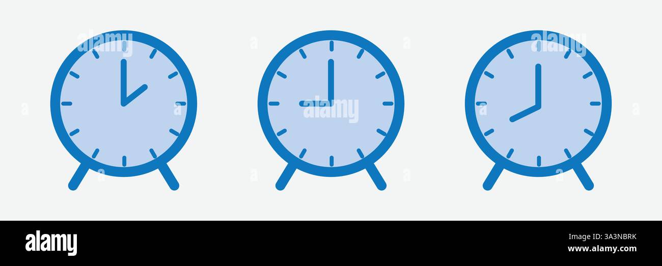 Clock icon isolated on white background Stock Vector