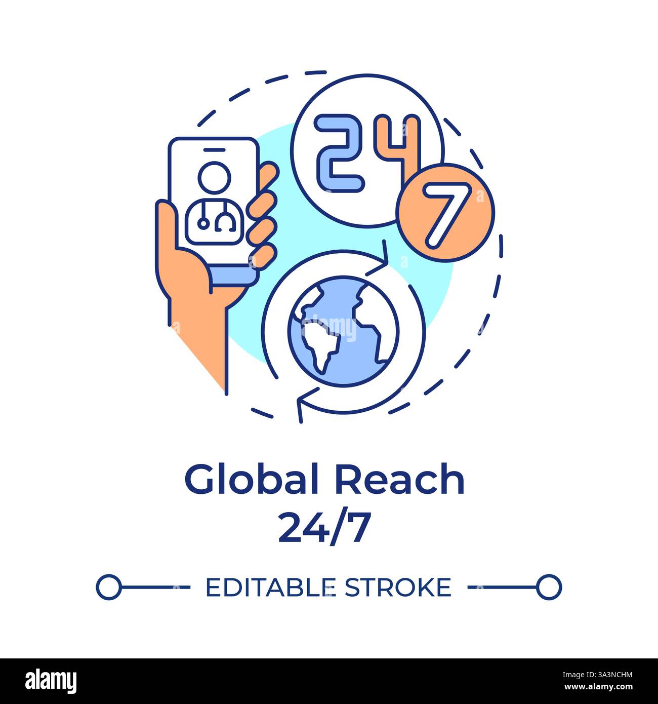 Global reach modern technology Stock Vector Images - Alamy
