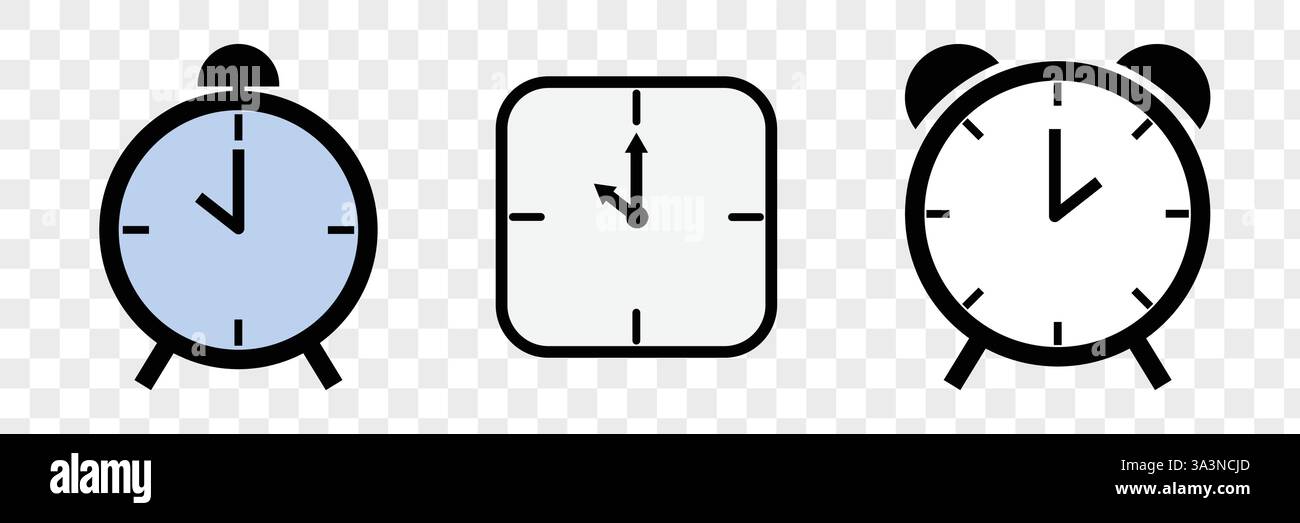 Clock icon time watch vector Stock Vector Image & Art - Alamy
