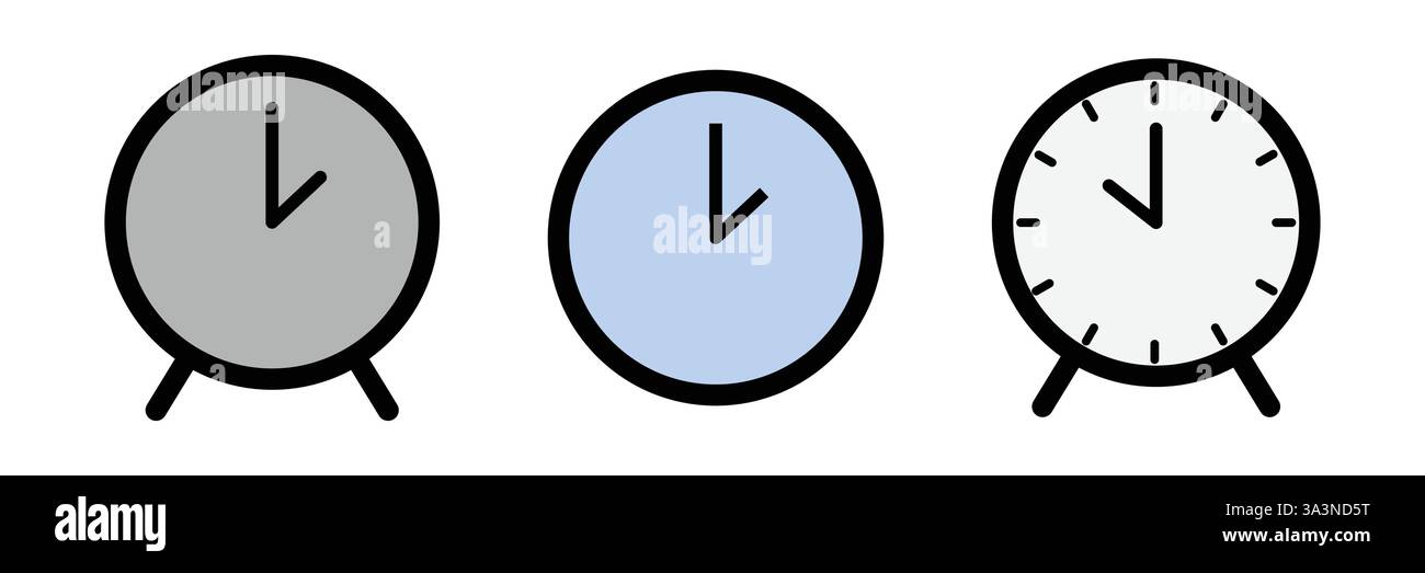Alarm clock icon. Time, deadline vector illustration Stock Vector