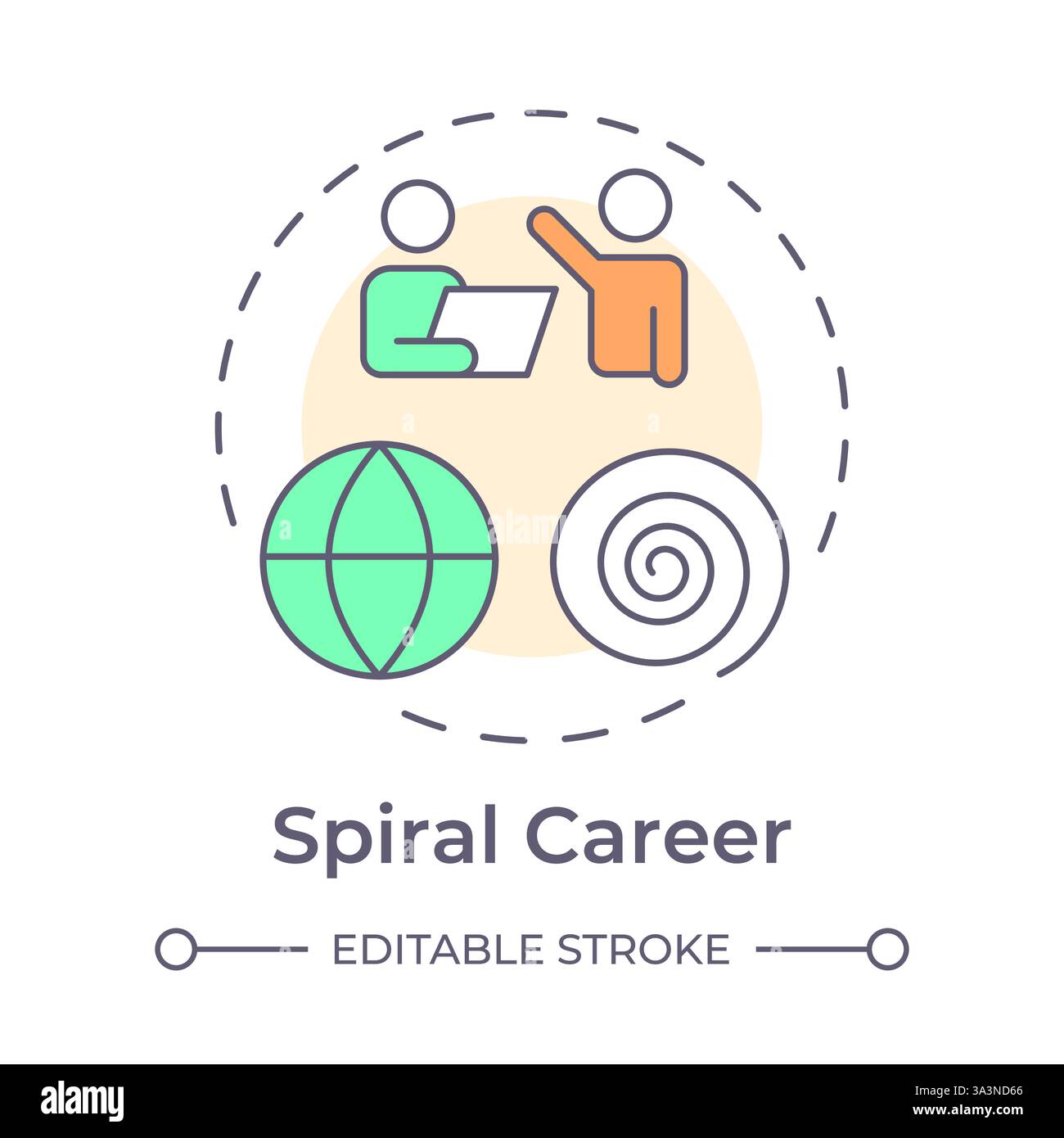 Spiral career multi color concept icon Stock Vector Image & Art - Alamy